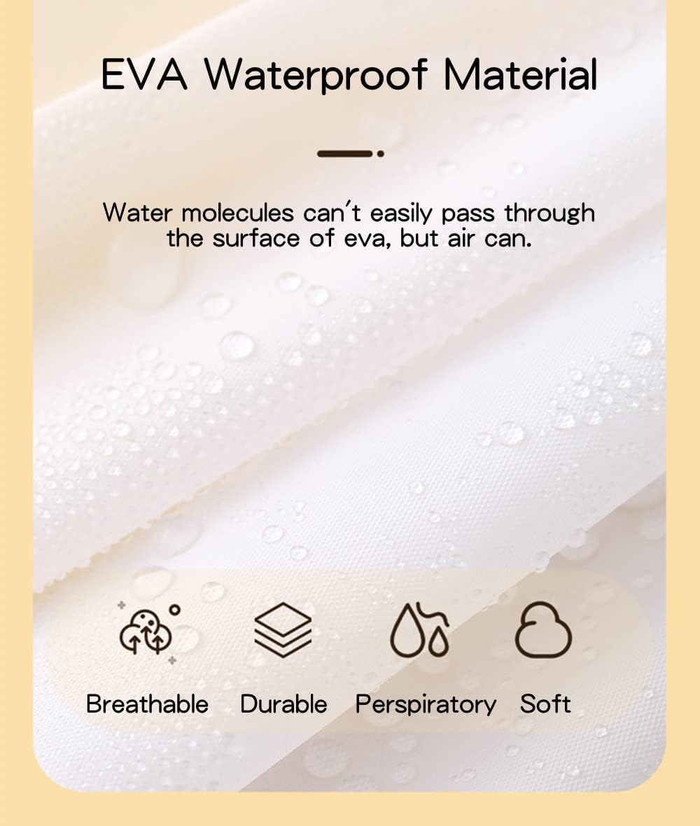 Reusable premium EVA rain ponchos for adults 5-pack