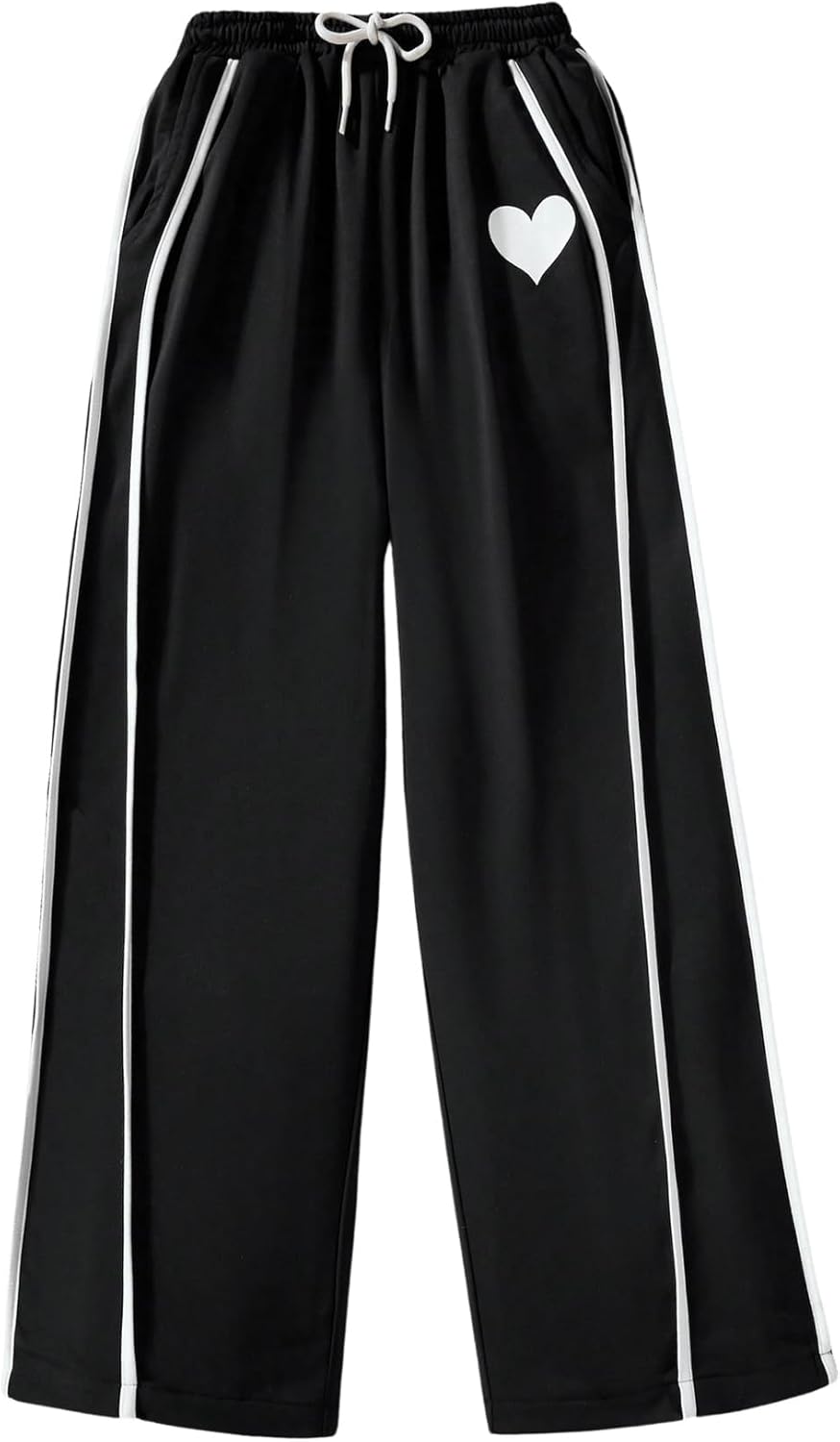 Verdusa Girls Trendy Hearts Sweatpants