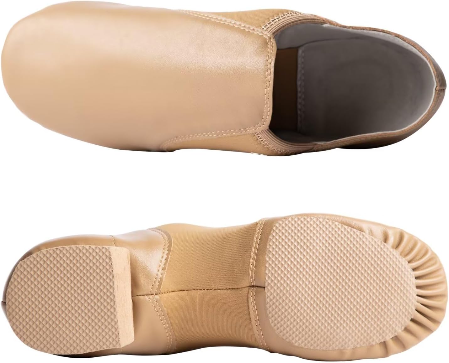 Jazzy Soft Leather Dance Slippers for Kids