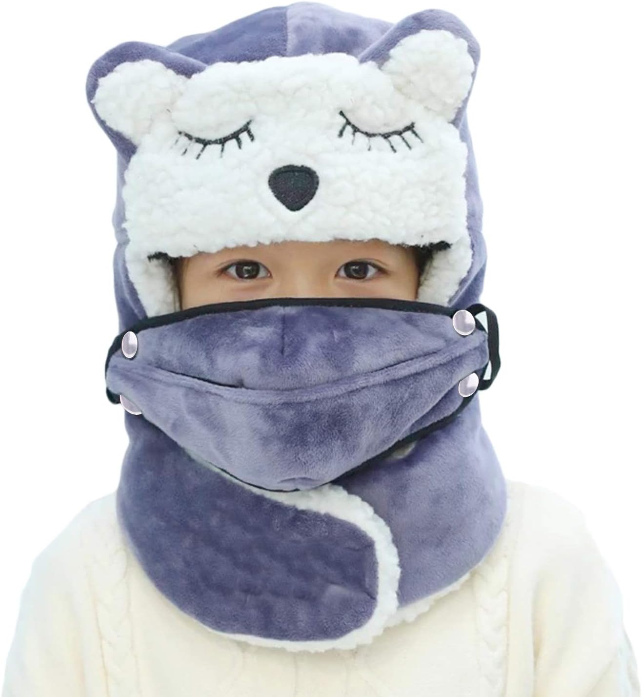 Mioabherte Bear Plush Winter Kids Hats