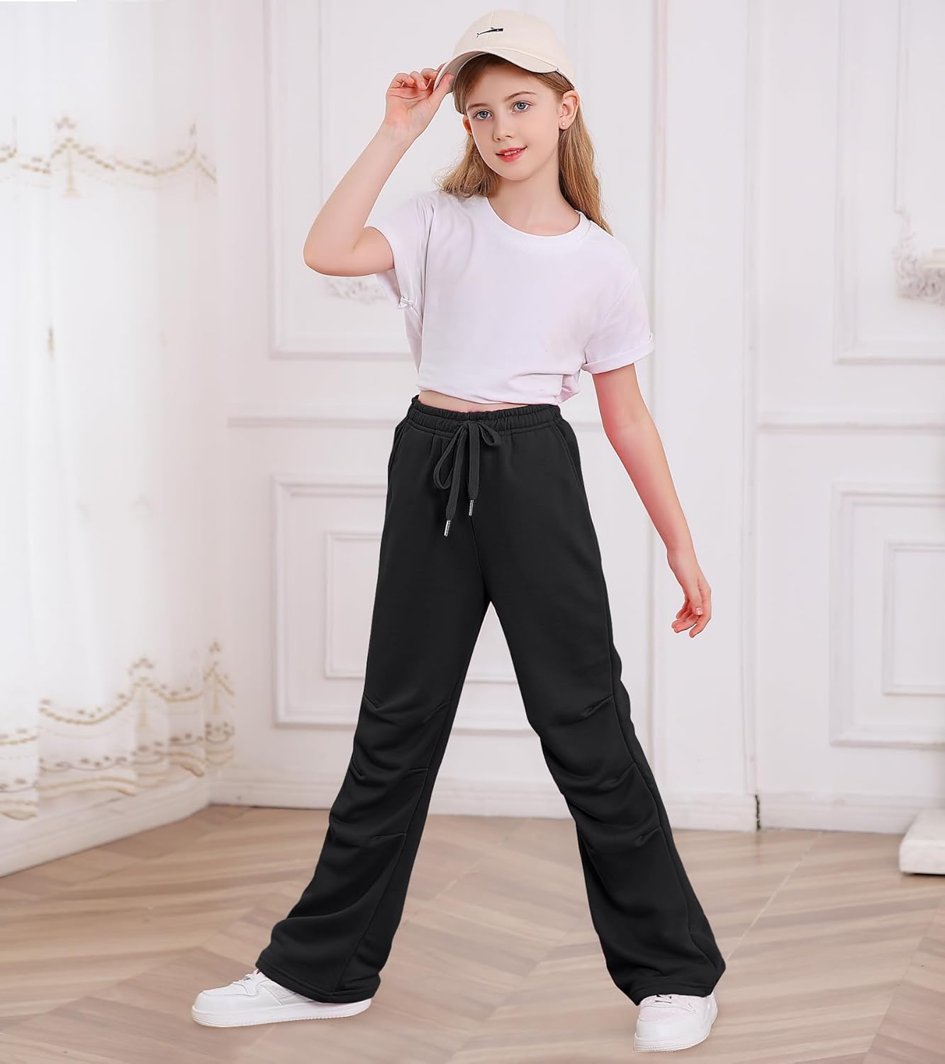 Wide Leg Elastic Pants