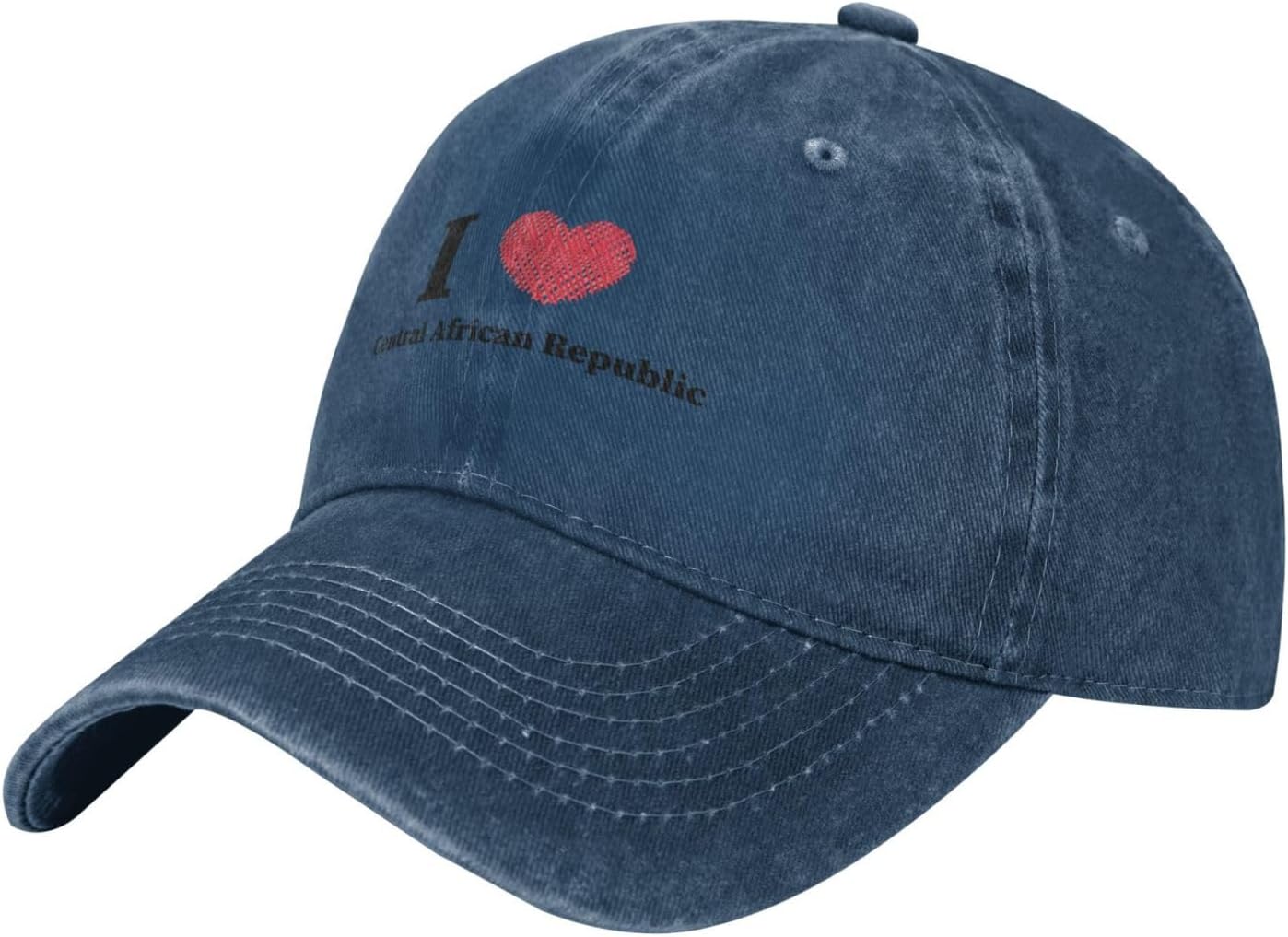 I Love Central African Republic Baseball Cap for Women and Men