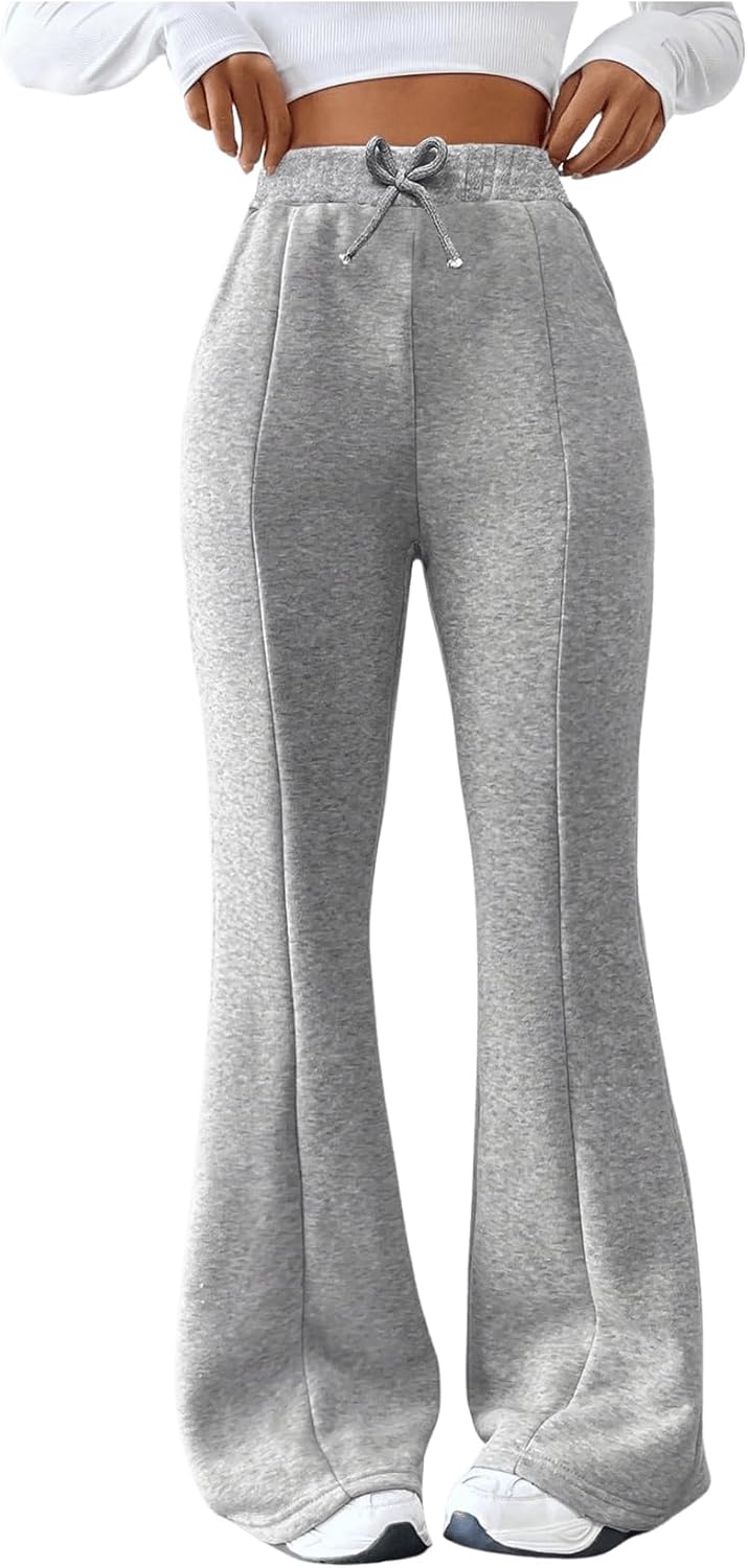 Thermal Drawstring Flare Pants for Girls