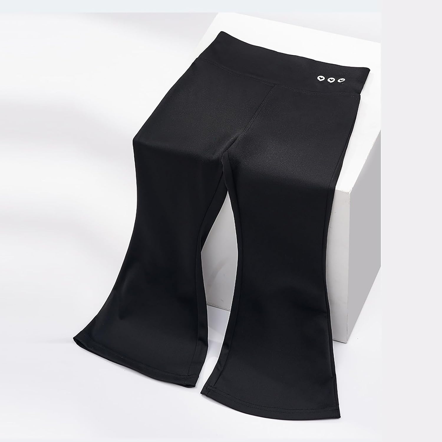 Girls Flare Leggings with Elastic Waist and Wide Legs