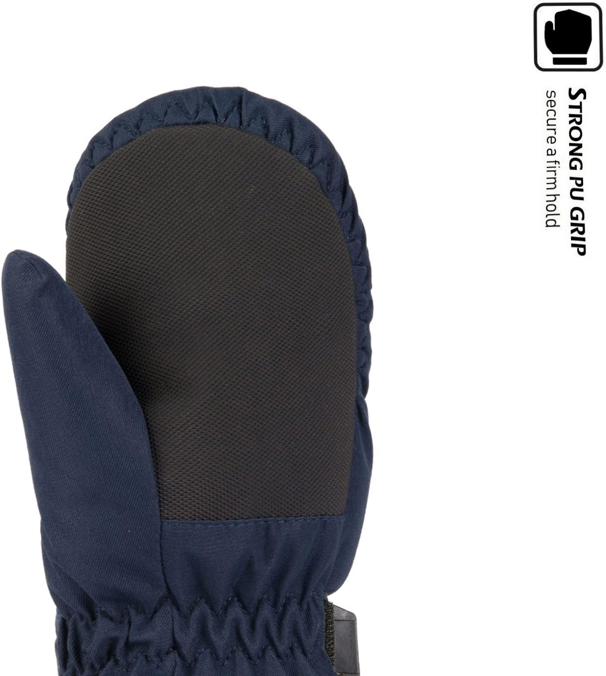 HIGHCAMP Winter Snow Ski Mitten Gloves Waterproof with Zipper