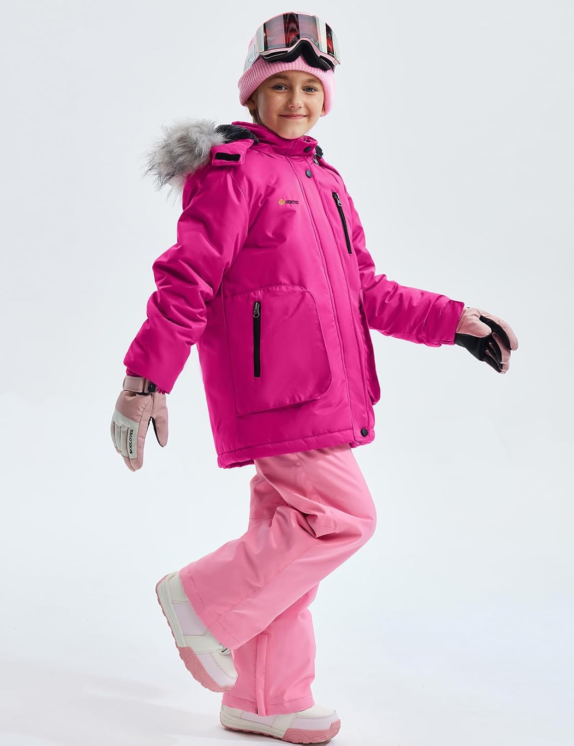 GEMYSE Girls Winter Waterproof Ski Jacket