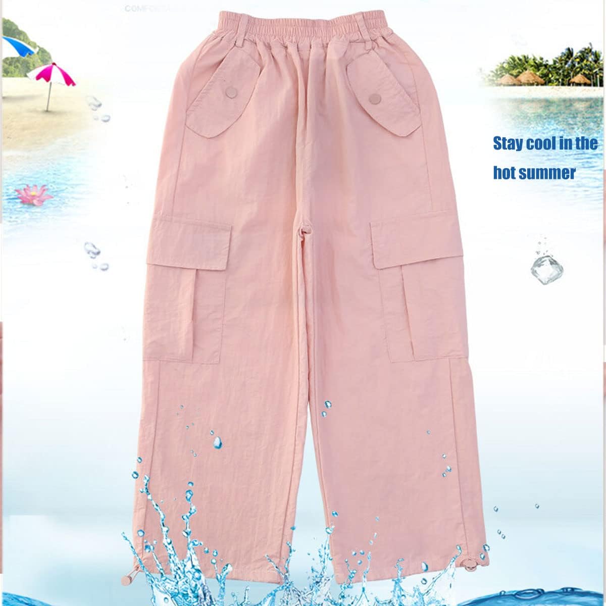 Premium Y2K Cargo Pants for Girls 5-14 Lightweight Adjustable Pockets aplenty