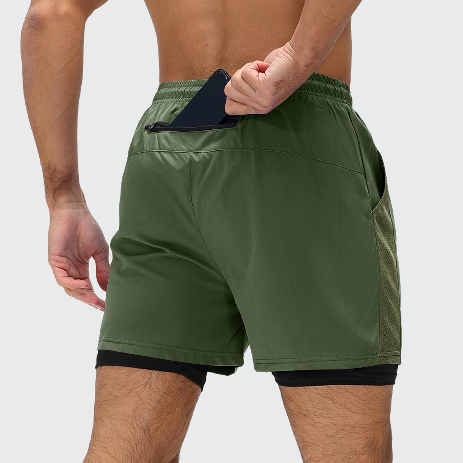 Xiaojmake Big Tall Board Shorts Running Quick Dry Compression Liner