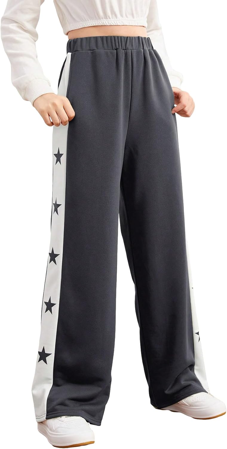 CozyEase Star Print Wide Leg Joggers