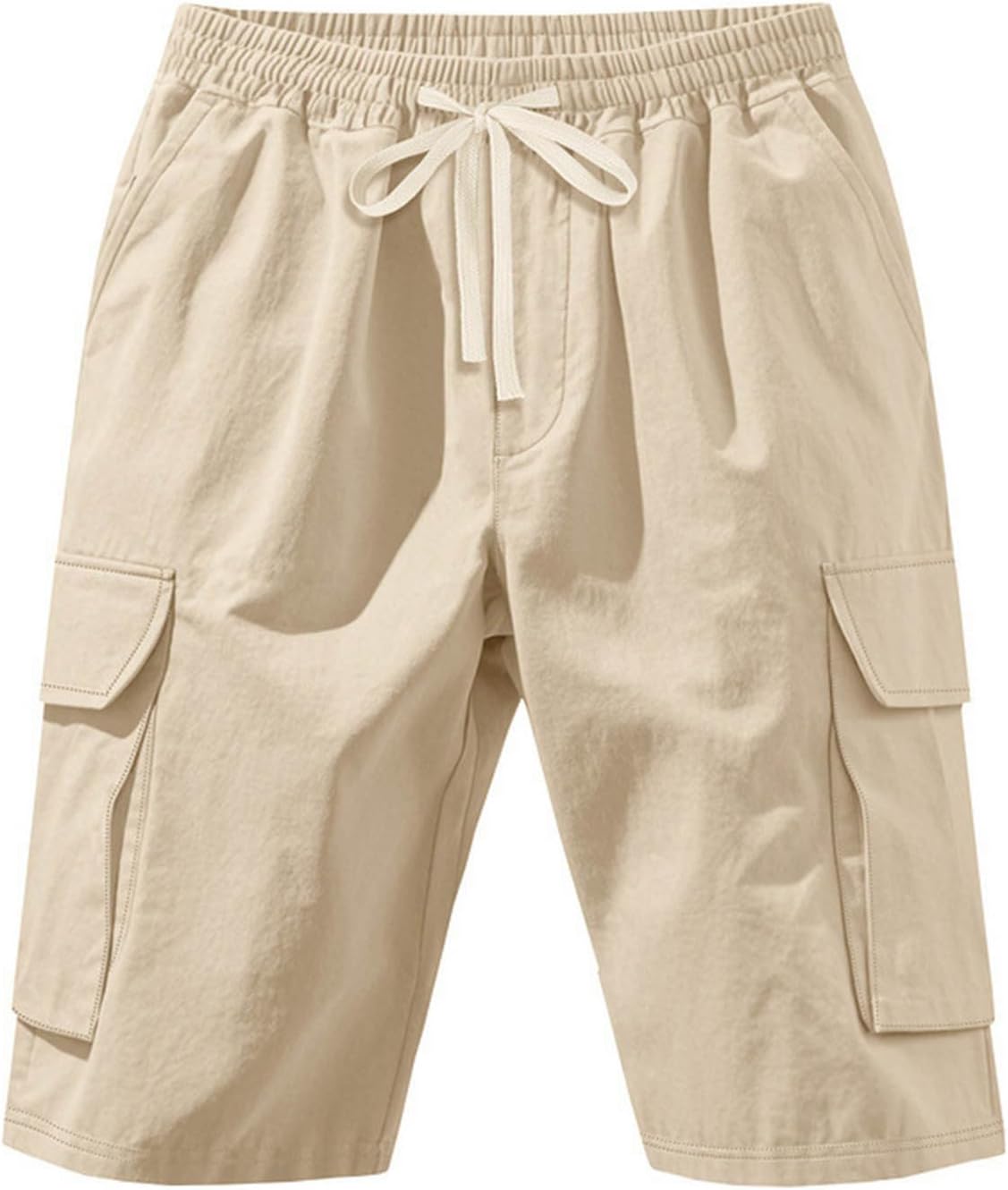 Xiaojmake Mens Cotton Linen Cargo Shorts