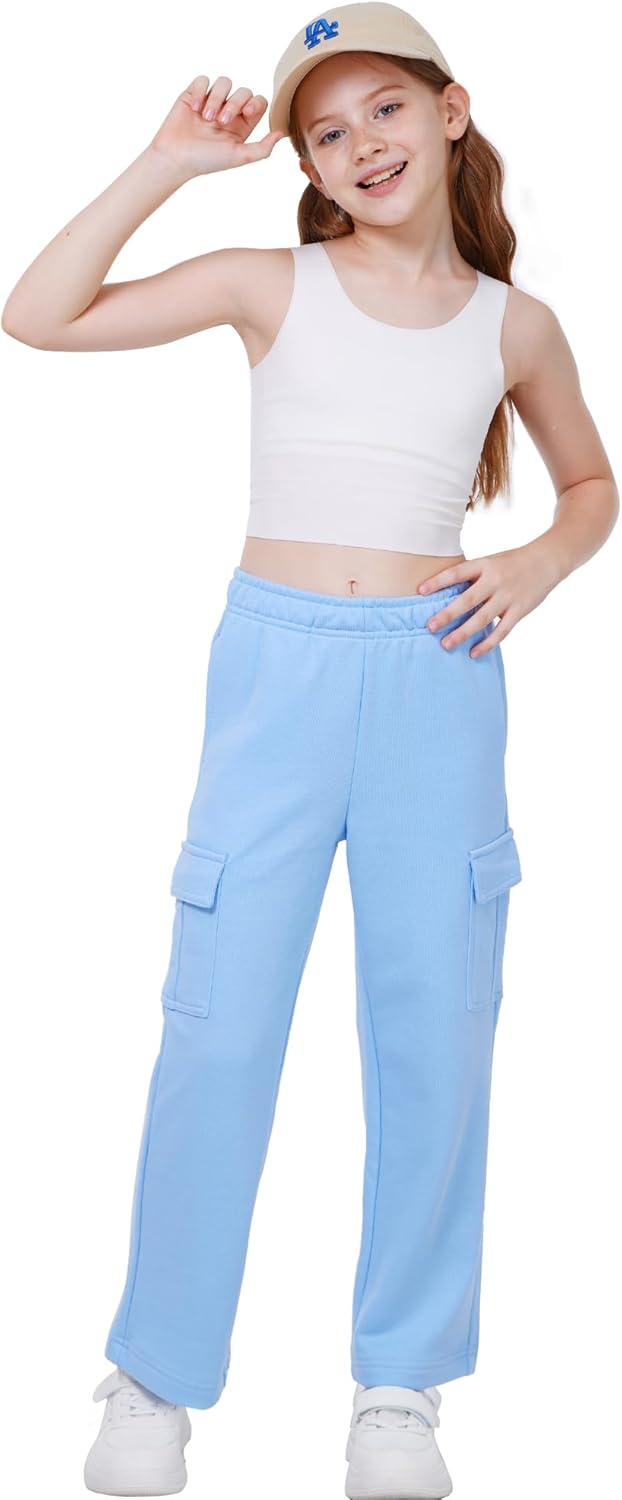 WULFUL Girls Cargo Sweatpants Fleece Lined-Full Review