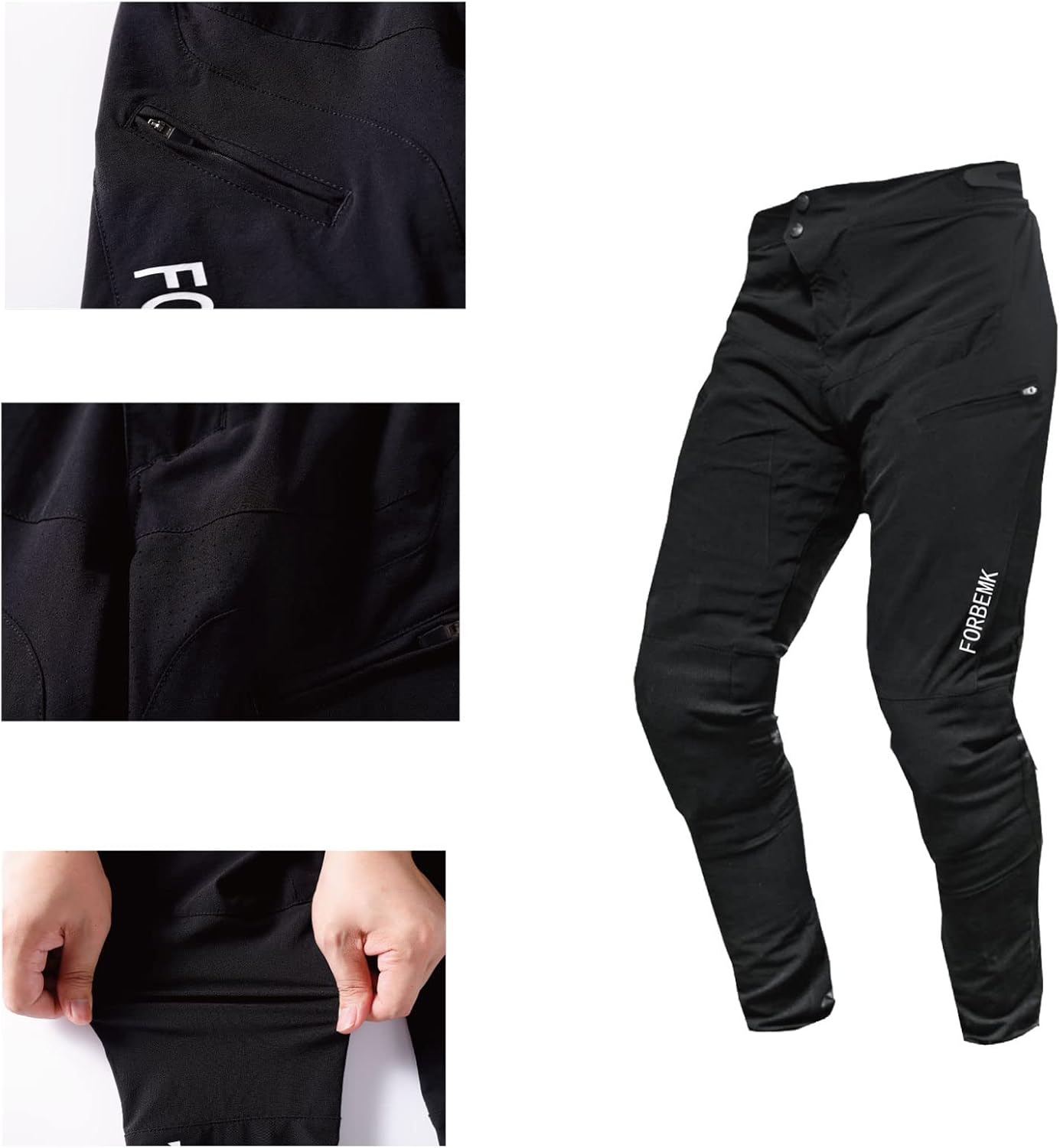 FORBEMK Boys Youth Mountain Bike Pants Comfy Quick-Dry