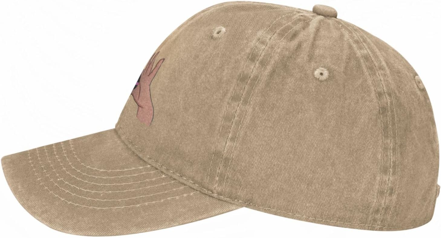 Holding A Heart Pink Line Flag Baseball Cap