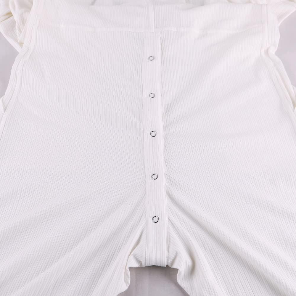 Mens Thermal Long Sleeve Nightwear Pajamas with Knit Fit