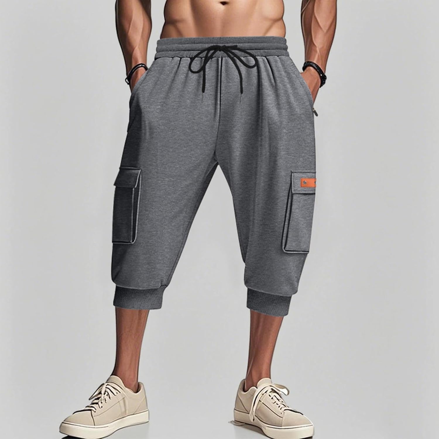 Premium Elastic Waist Cargo Shorts for Men