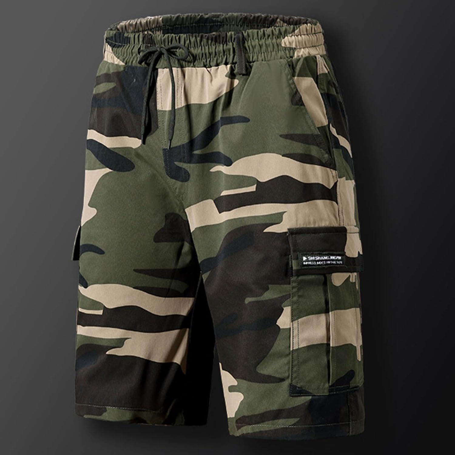 Premium Mens Camo Cargo Shorts Lightweight Stretchy Versatile