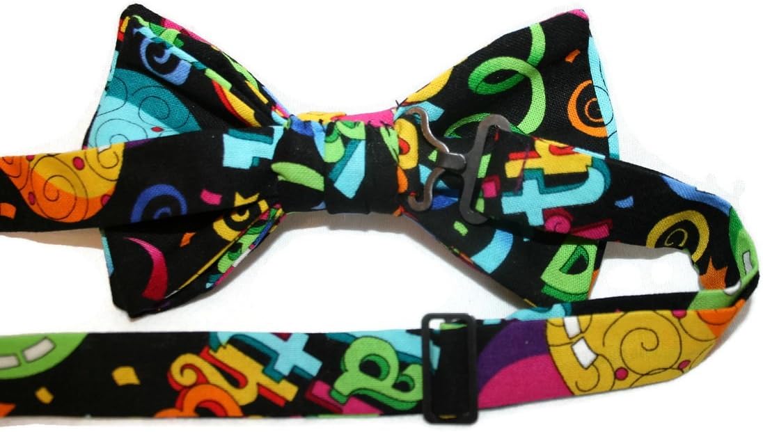 Personalized Happy Birthday Bow Tie Party Gift - Unique Handmade Mens Bow Ties