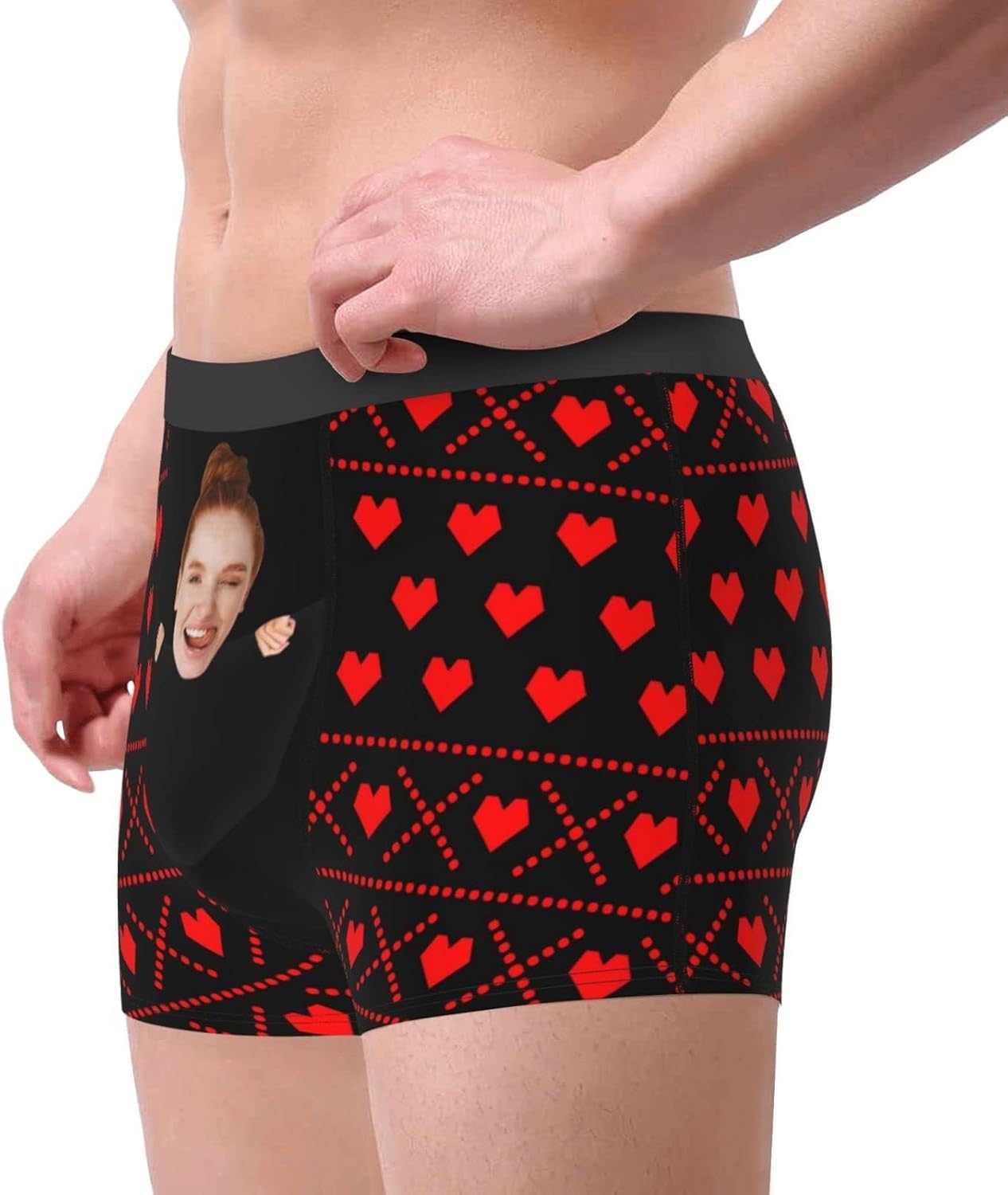 Personalized Boxers with Funny Faces for Him - Birthdays Valentines Day Gifts
