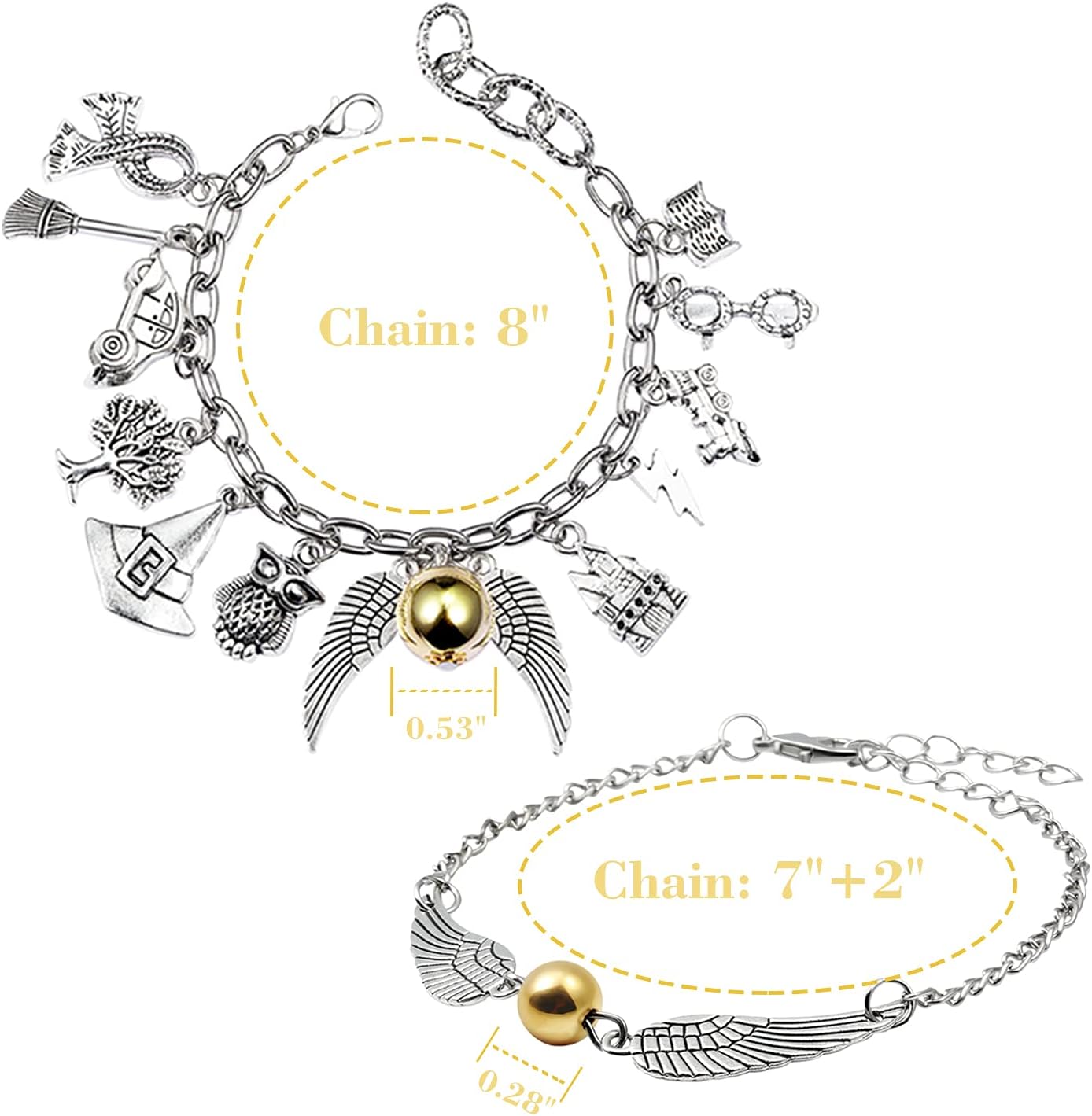 Fancy Space Wizardry- Themed Adjustable Charm Bracelet Set for Kids and Adults