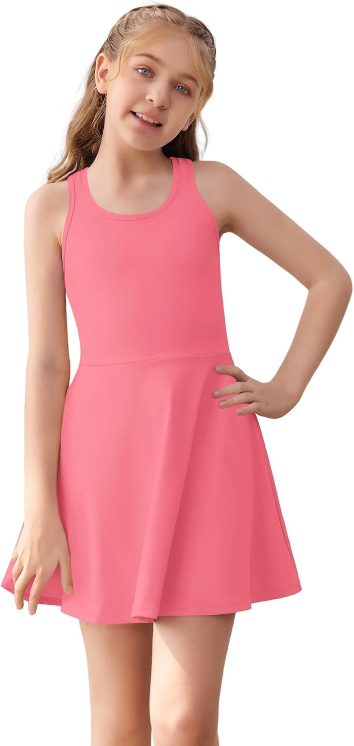 Haloumoning Girls Racerback Tennis Dress