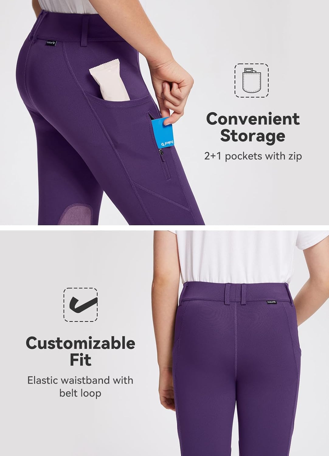 Brand New Baleaf Girls Equestrian Breeches - Premium Quality