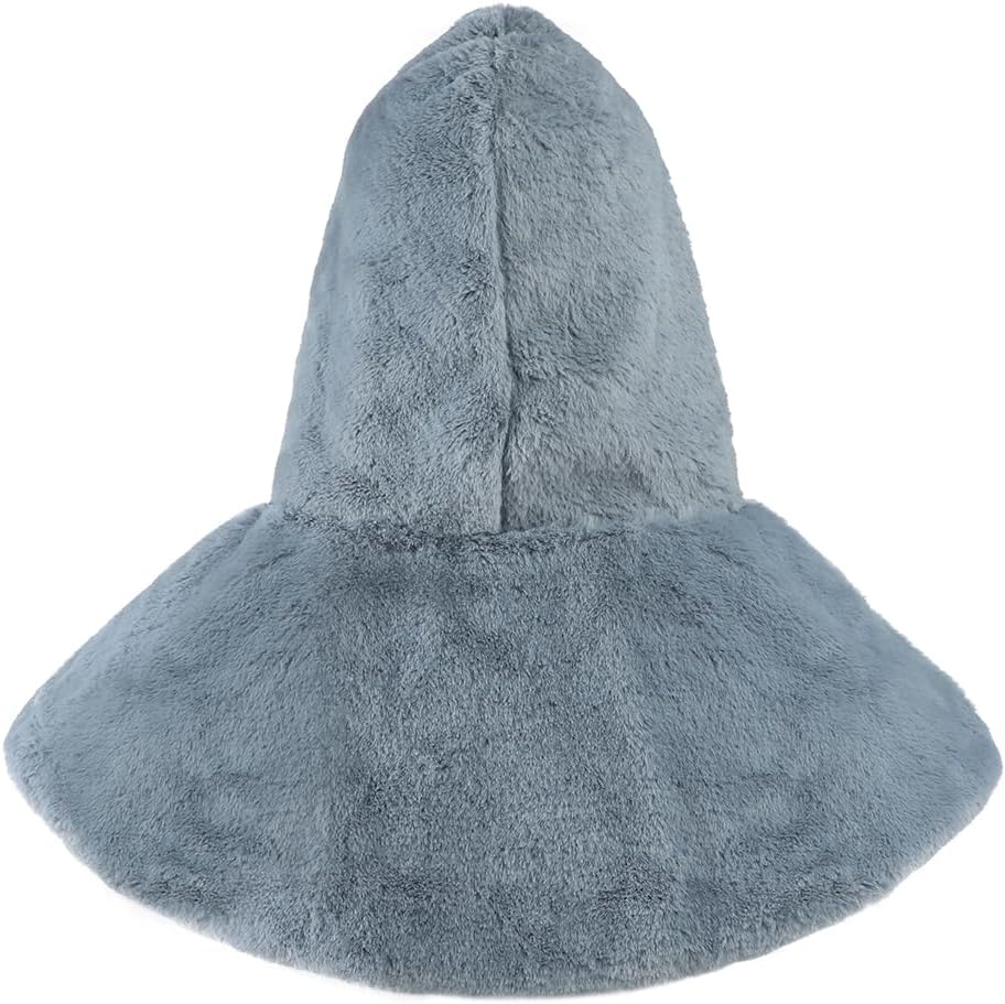 Adjustable Ski Mask Fleece Hooded Shawl for Kids