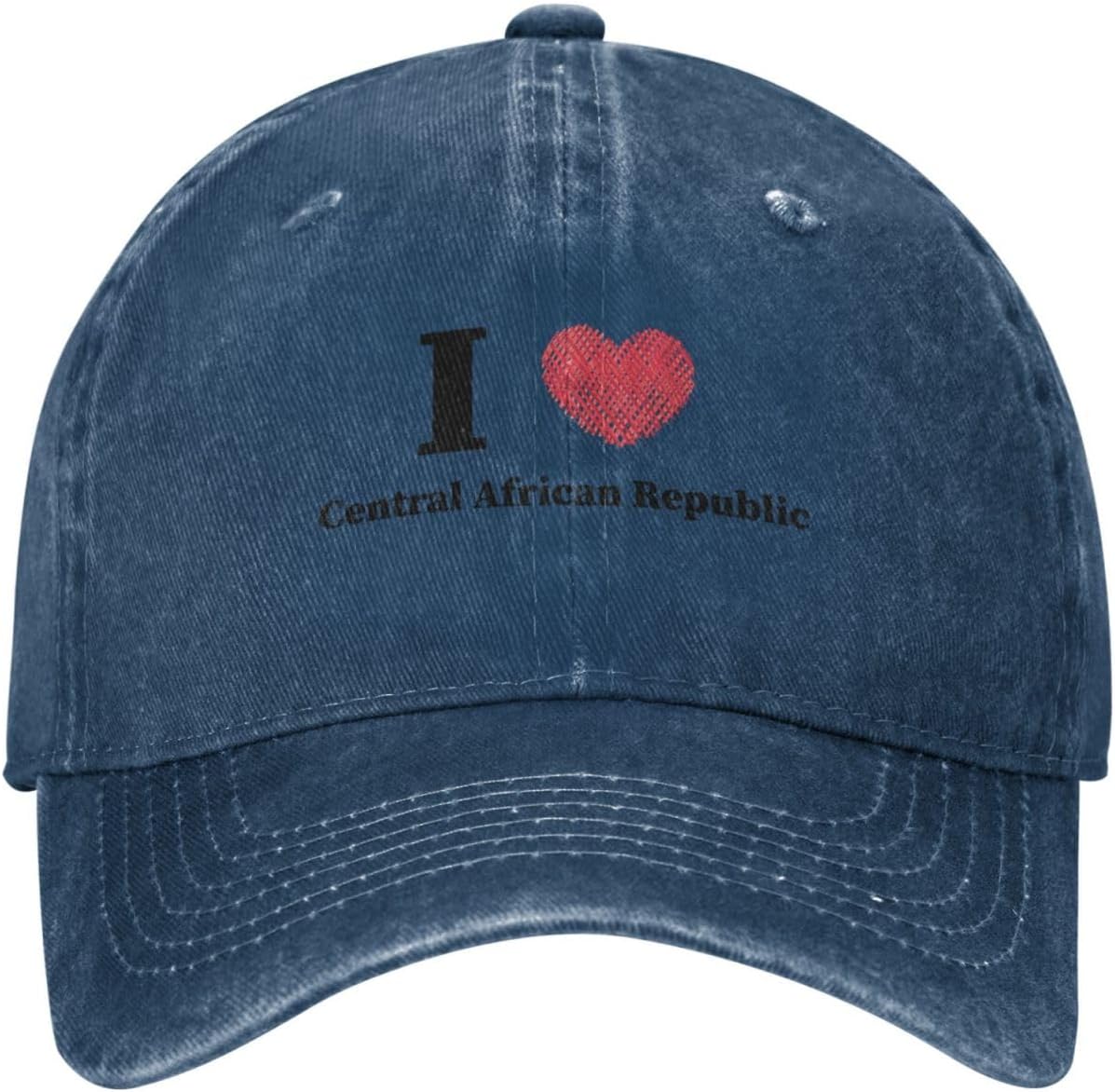 I Love Central African Republic Baseball Cap for Women and Men