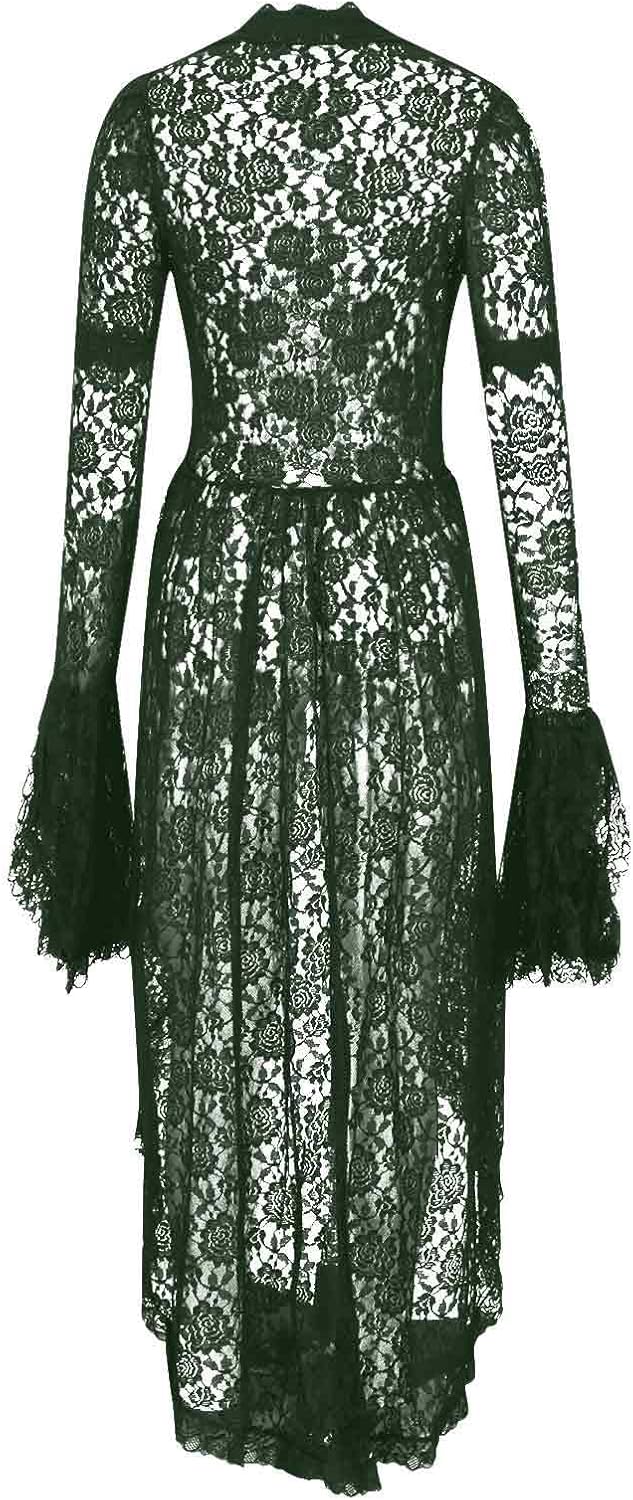 Victorian Lace Bell Sleeve Dresses for Women - Medieval Renaissance Festival Dresses