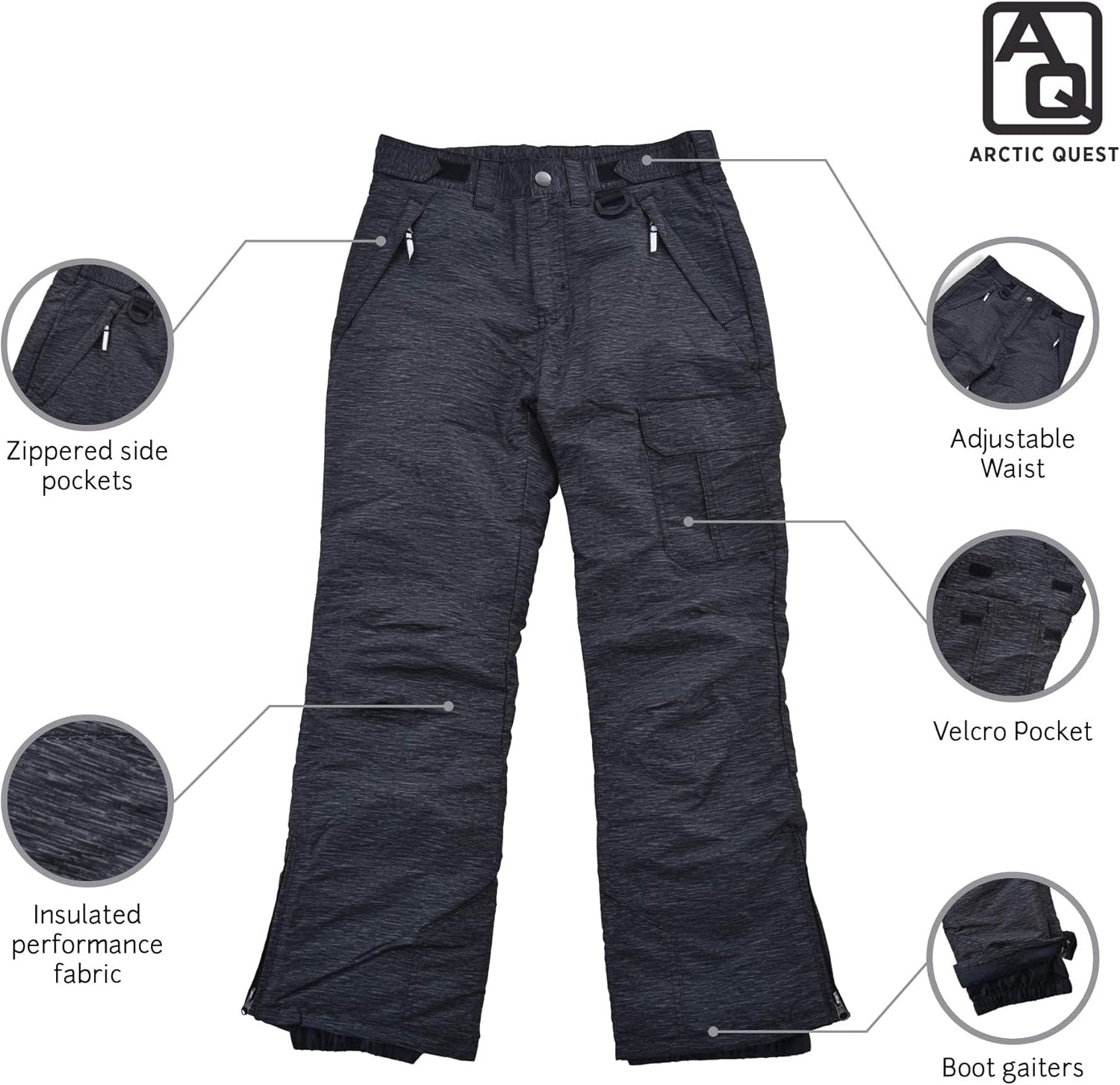 Arctic Quest Unisex Winter Insulated Ski Pants