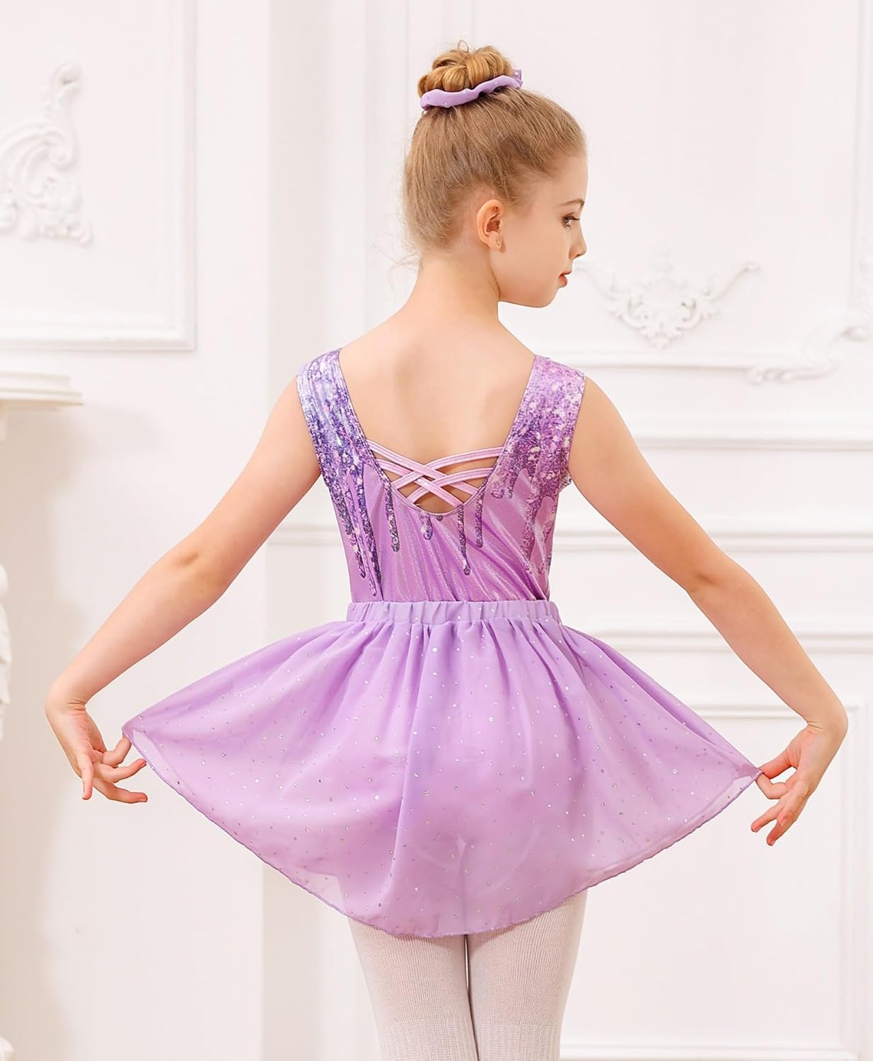 Idgreatim - Perfect Gymnastic leotard Ballet Dance Dress for Girls 4-11