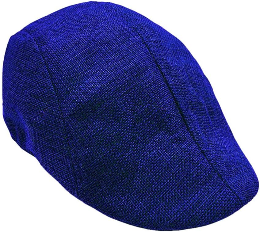 Classic Herringbone Wool Newsboy Cap for Men - Winter Driving Hat