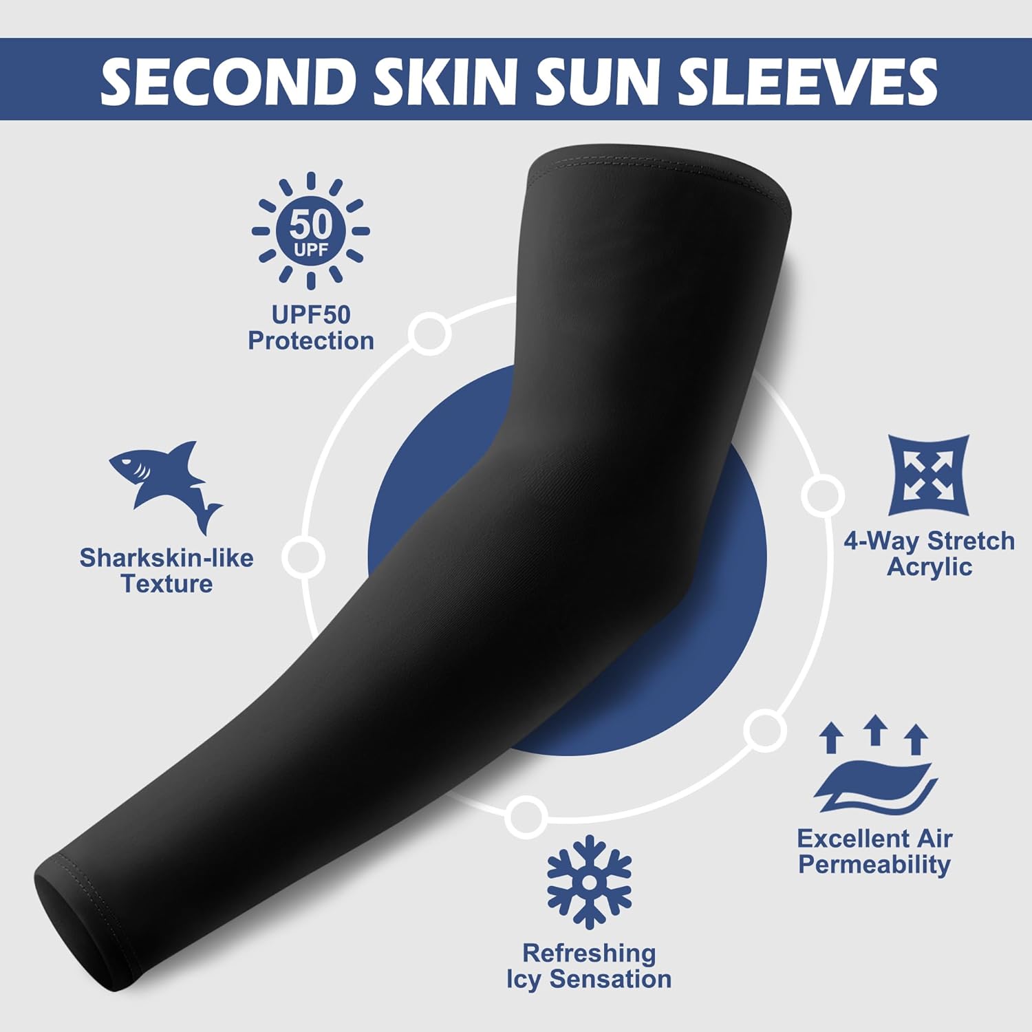 Cooling Protective Arm Sleeves for Men and Women