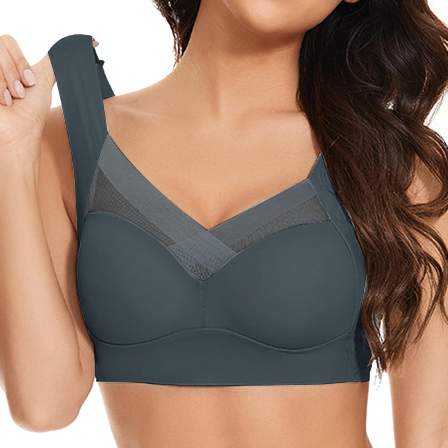 Adjustable Support Plus Size Wirefree Bra for Workout