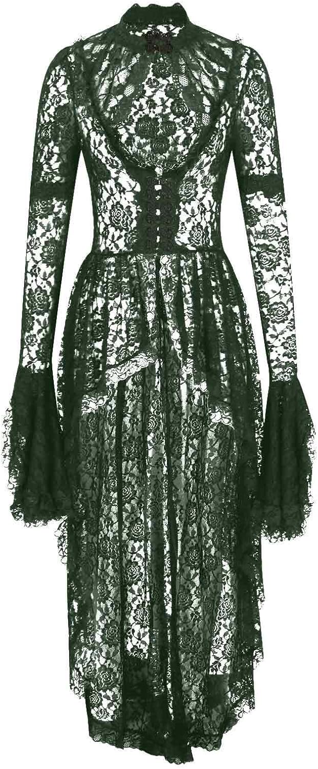 Victorian Lace Bell Sleeve Dresses for Women - Medieval Renaissance Festival Dresses
