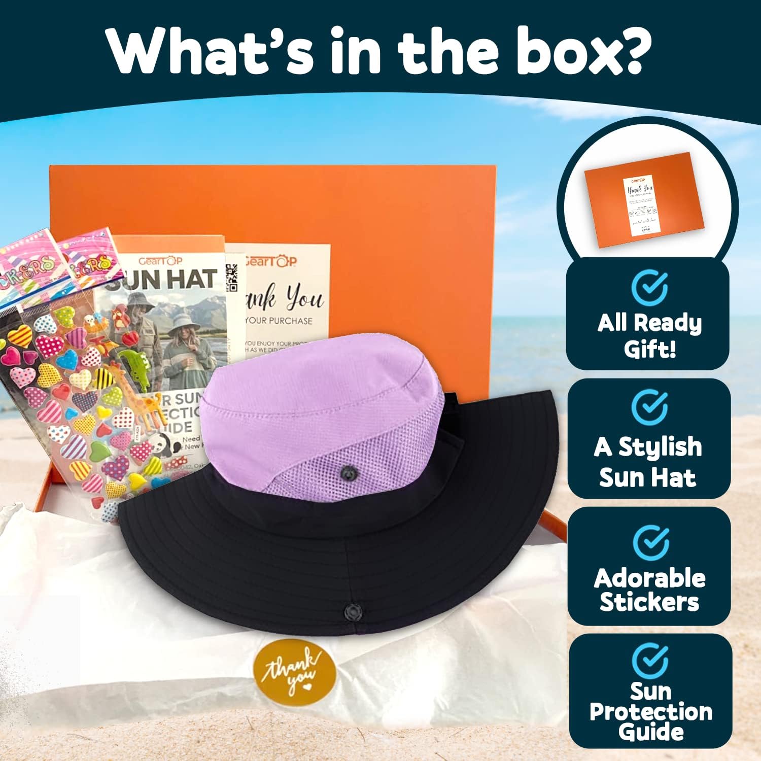 GearTOP Kids Sun Hat UPF 50
