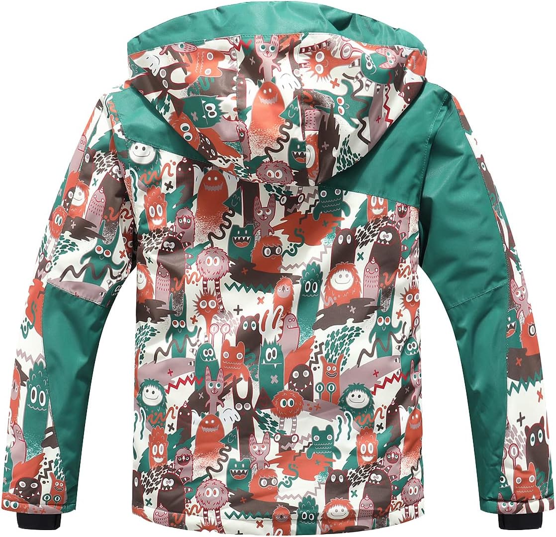 PHIBEE Big Boys Waterproof Breathable Snowboarding Jacket