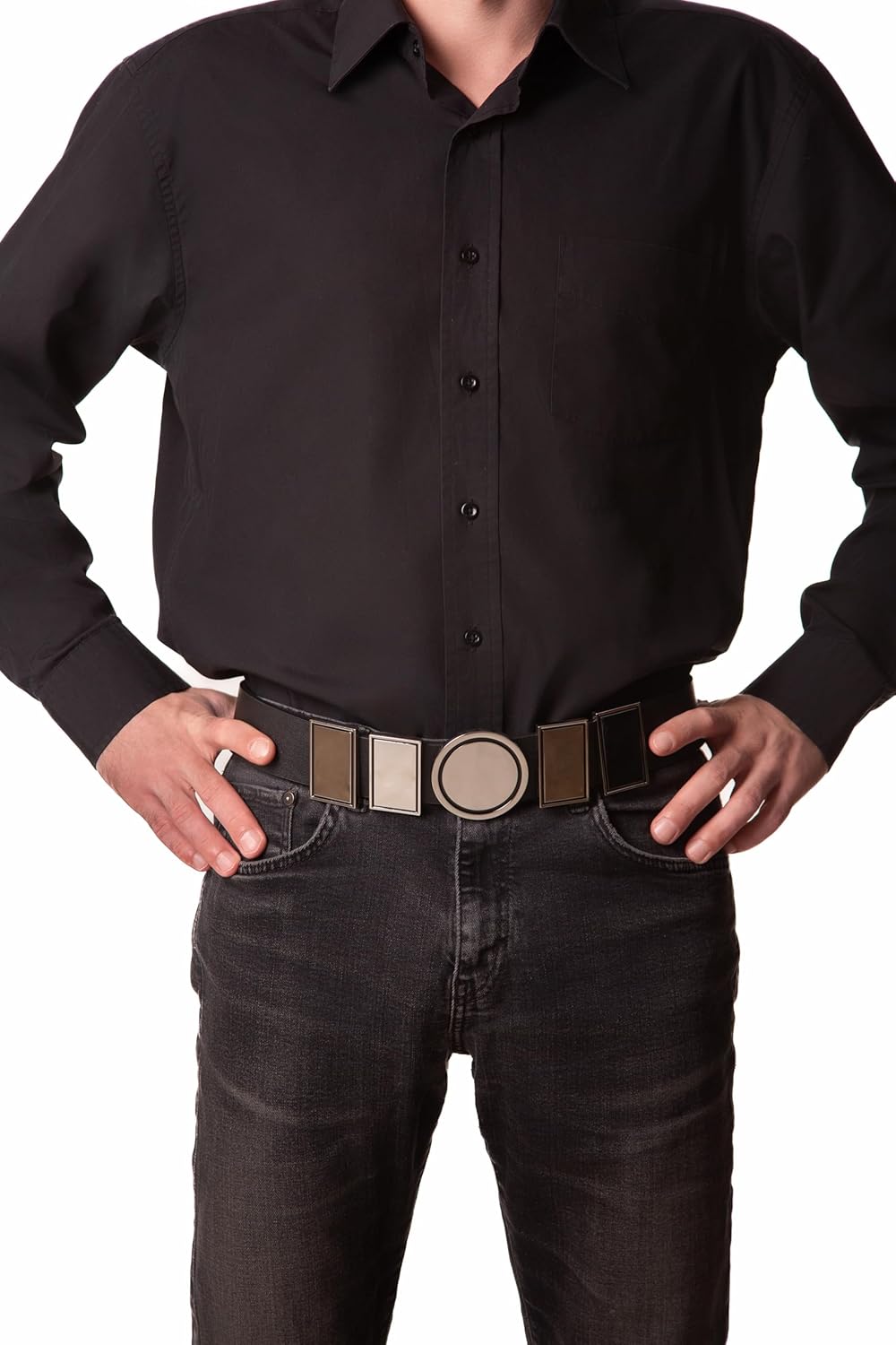 Silver Square Costume Belt