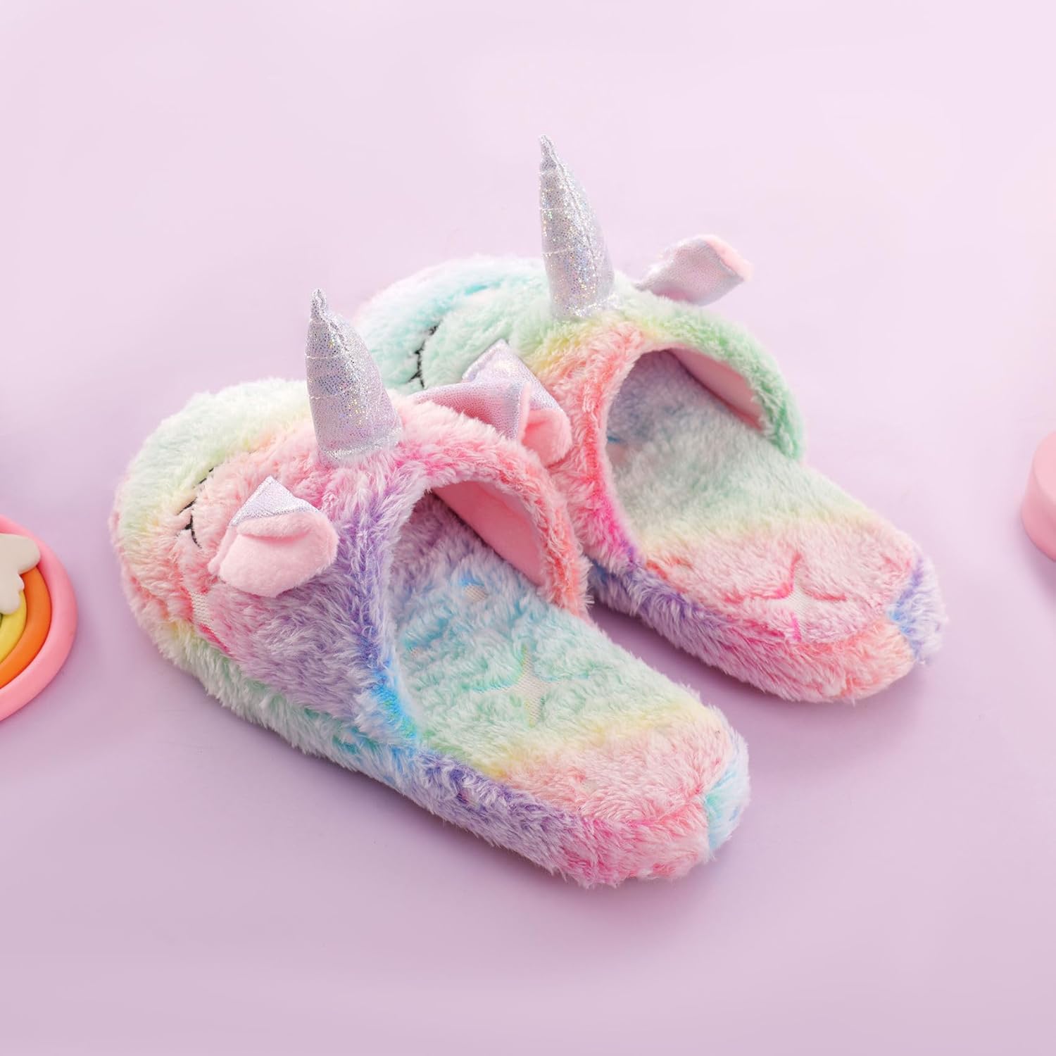 Adorable Unicorn Slippers for Kids Warm Fuzzy