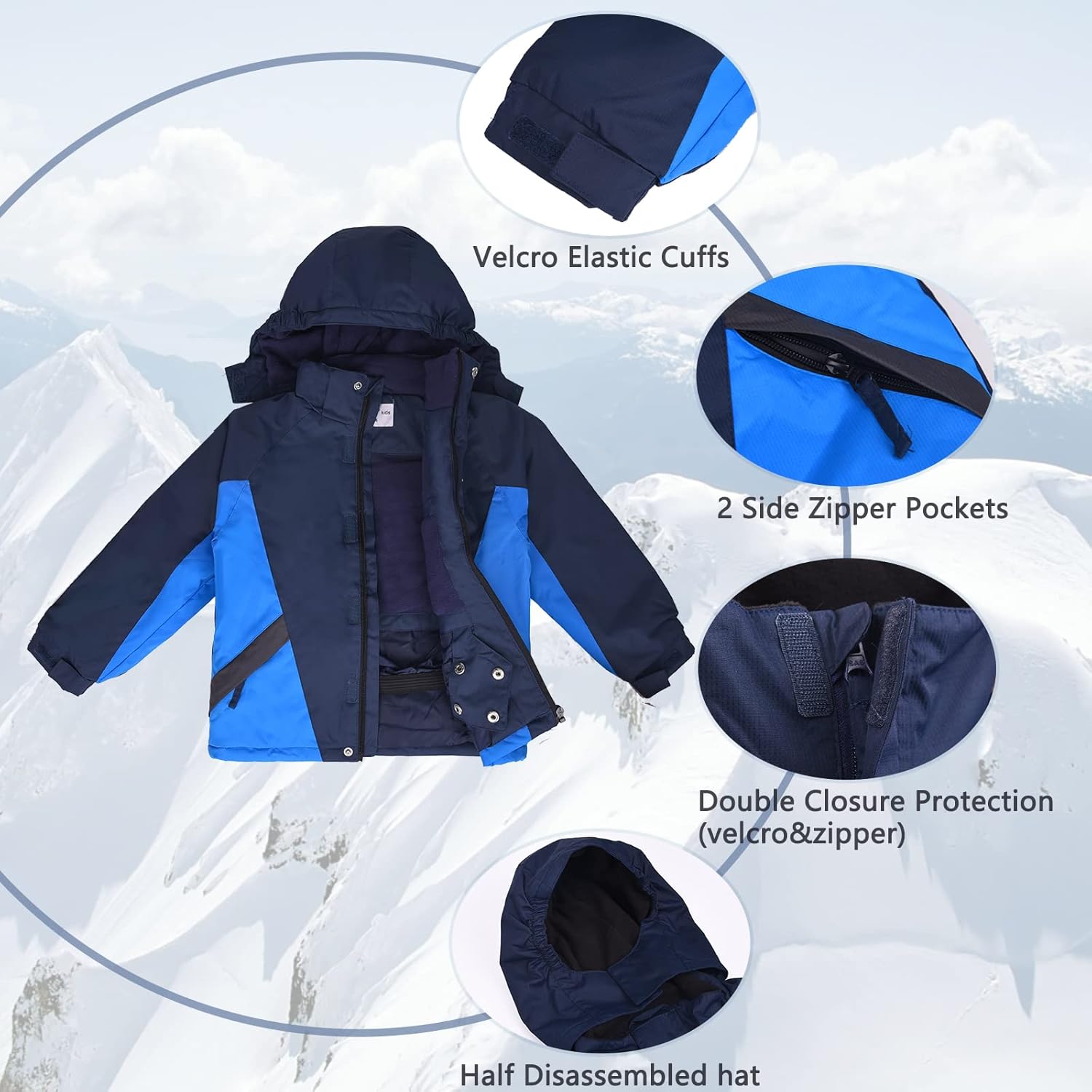 Endiad Boys Waterproof Ski Jacket