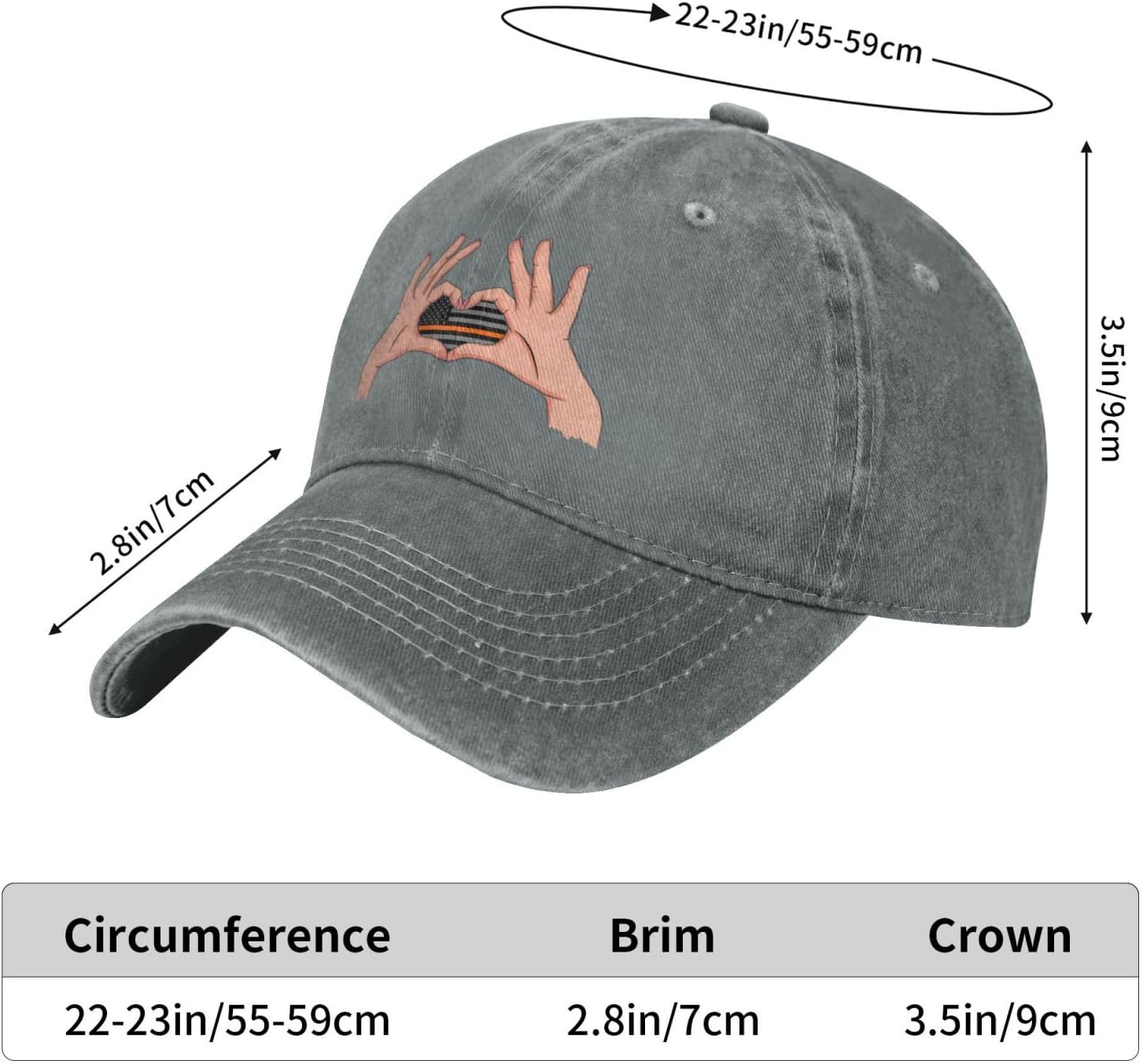 Holding A Heart United States Baseball Cap