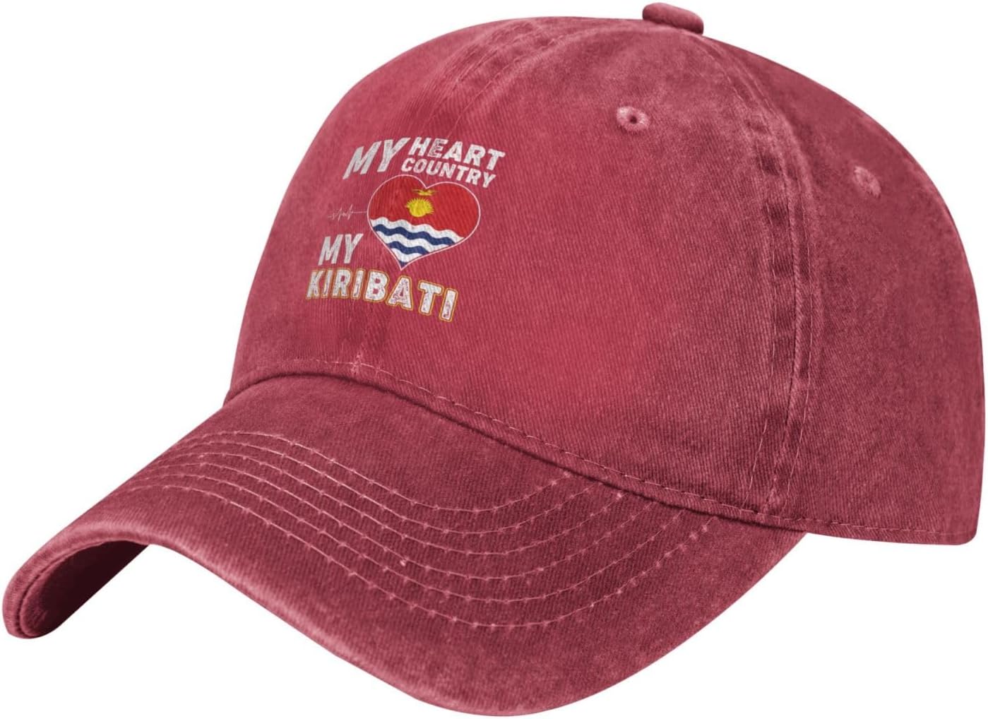 My Heart My Country My Kiribati Baseball Cap Women Men Sun Hat