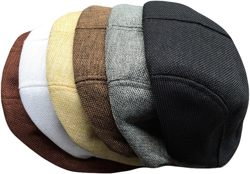 Classic Herringbone Wool Newsboy Cap for Men - Winter Driving Hat