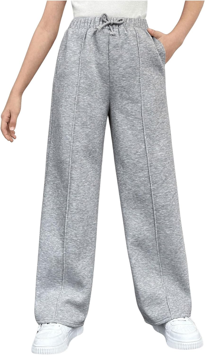 GORGLITTER - Comfortable Stylish Wide Leg Sweatpants for Girls