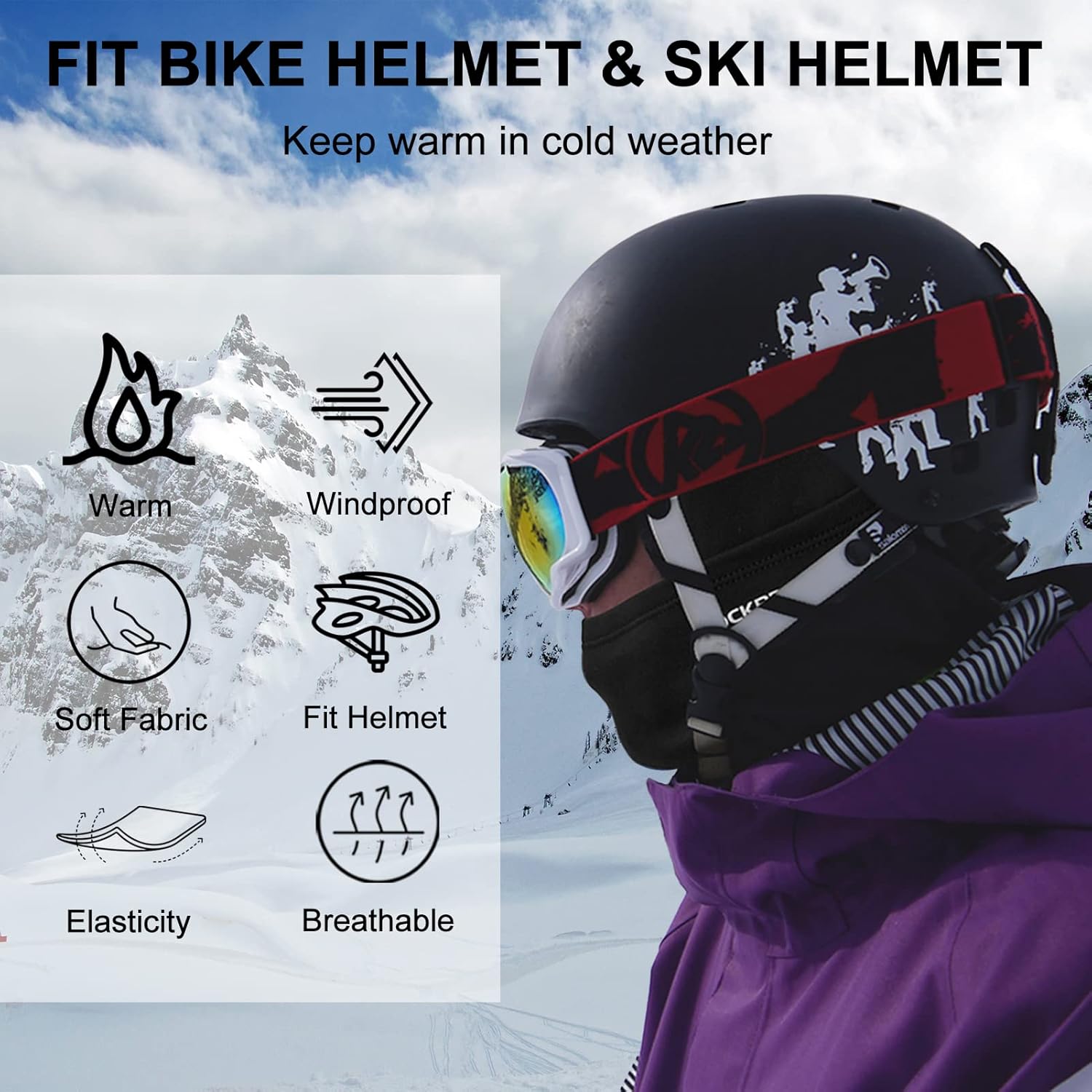 ROCKBROS Balaclava Ski Mask - Mens Winter Stay Warm