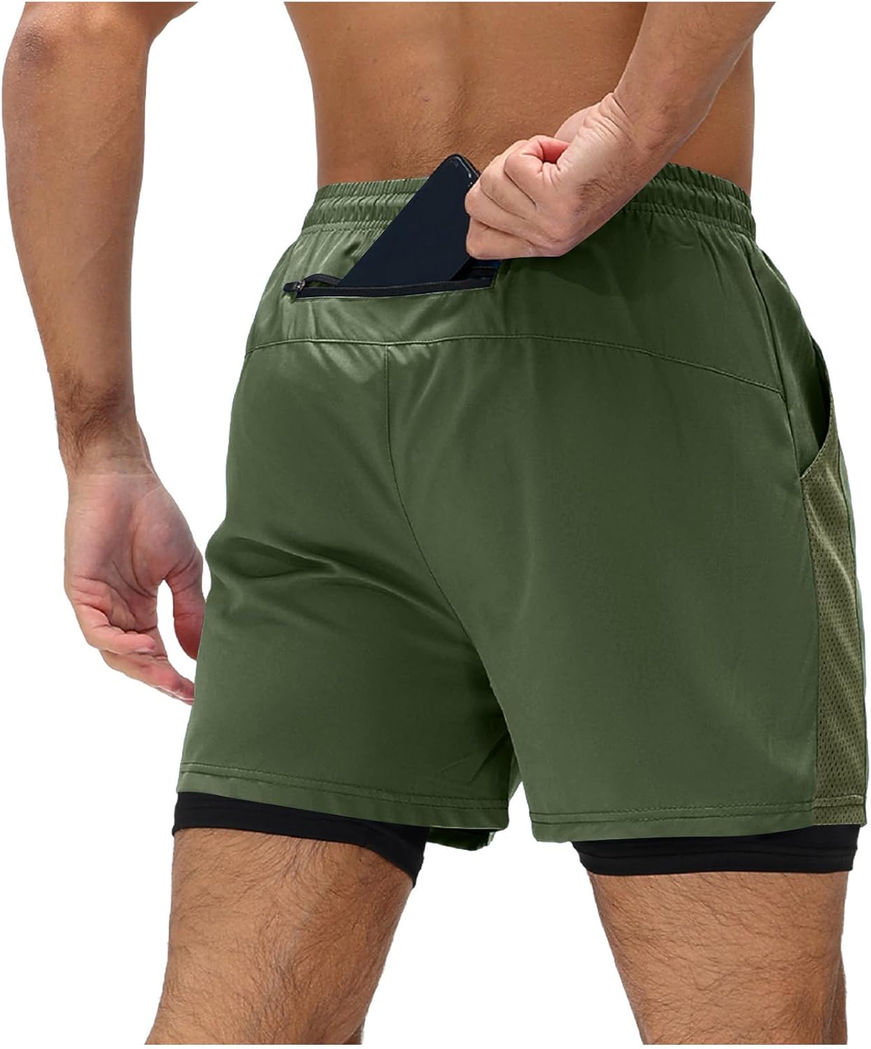 Xiaojmake Big Tall Board Shorts Running Quick Dry Compression Liner