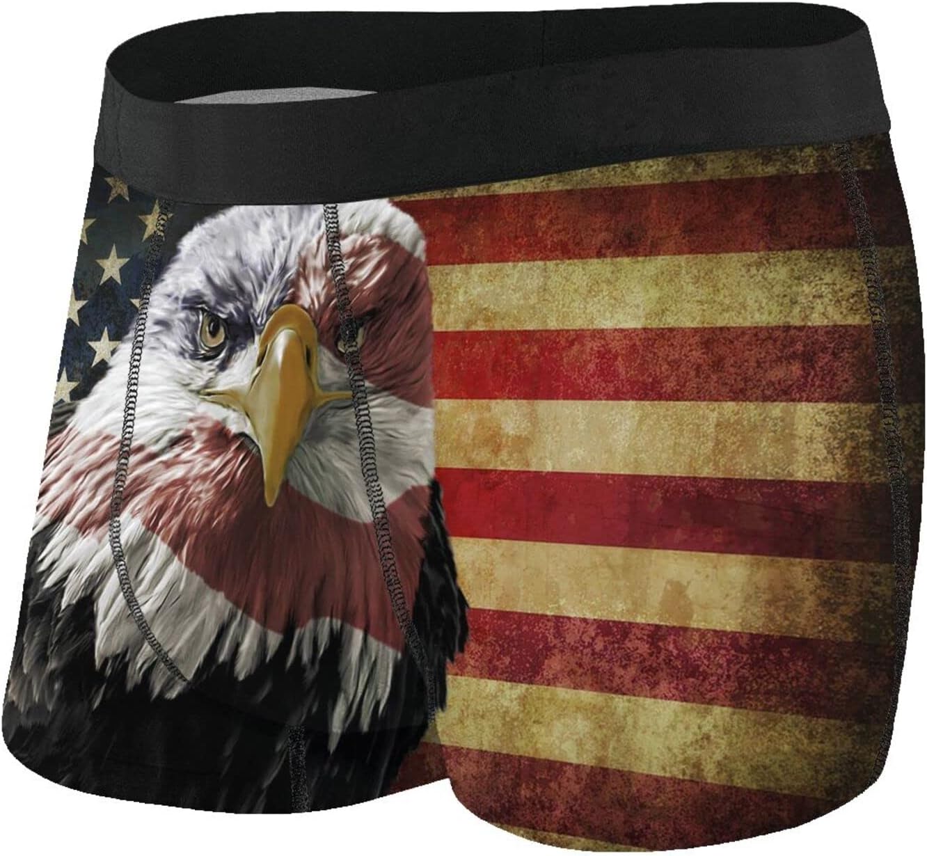 AuHomea Usa Eagle Head Boxer Briefs for Men High-Quality Elastic
