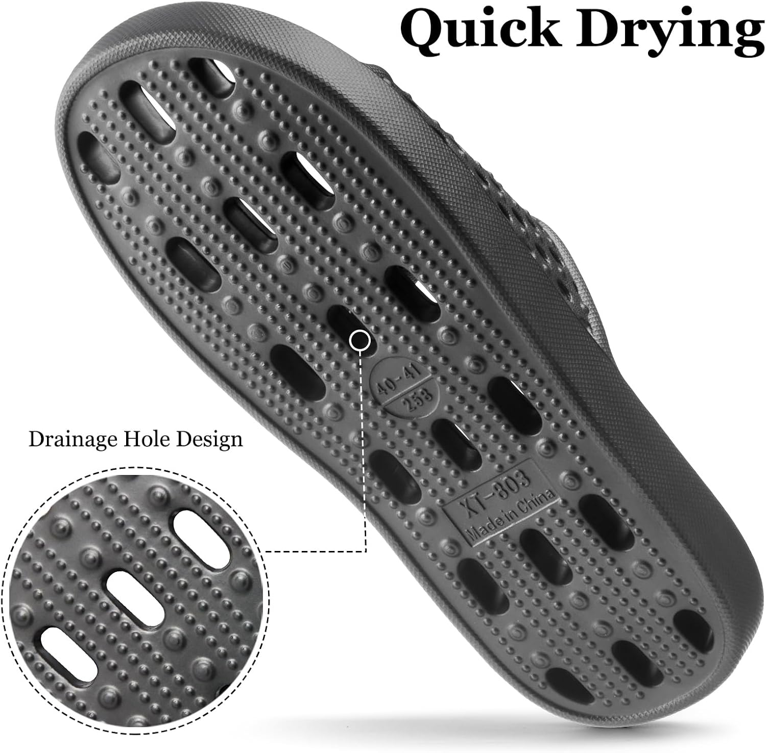 Non-Slip Dry Shower Slippers for Men Women