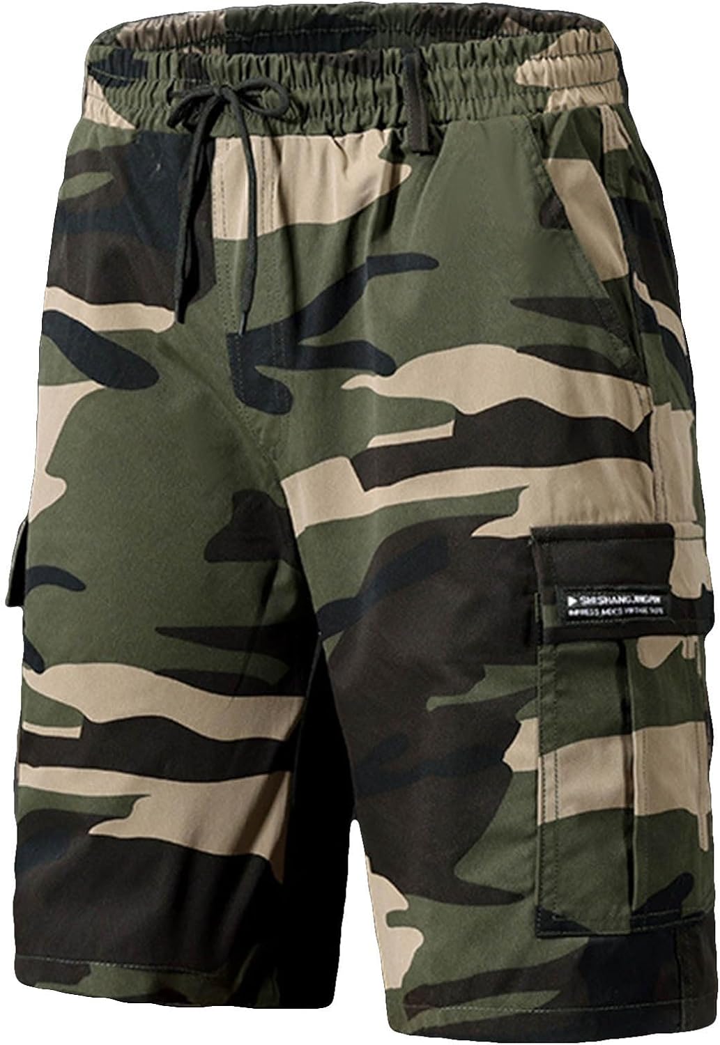 Premium Mens Camo Cargo Shorts Lightweight Stretchy Versatile