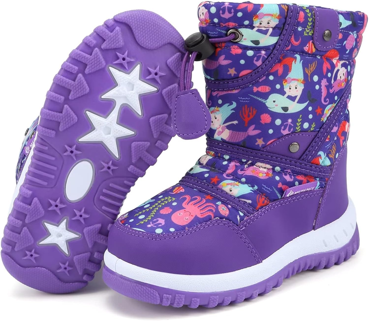 CIOR Winter Booty Boys Girls Outdoor Waterproof with Fur Lining