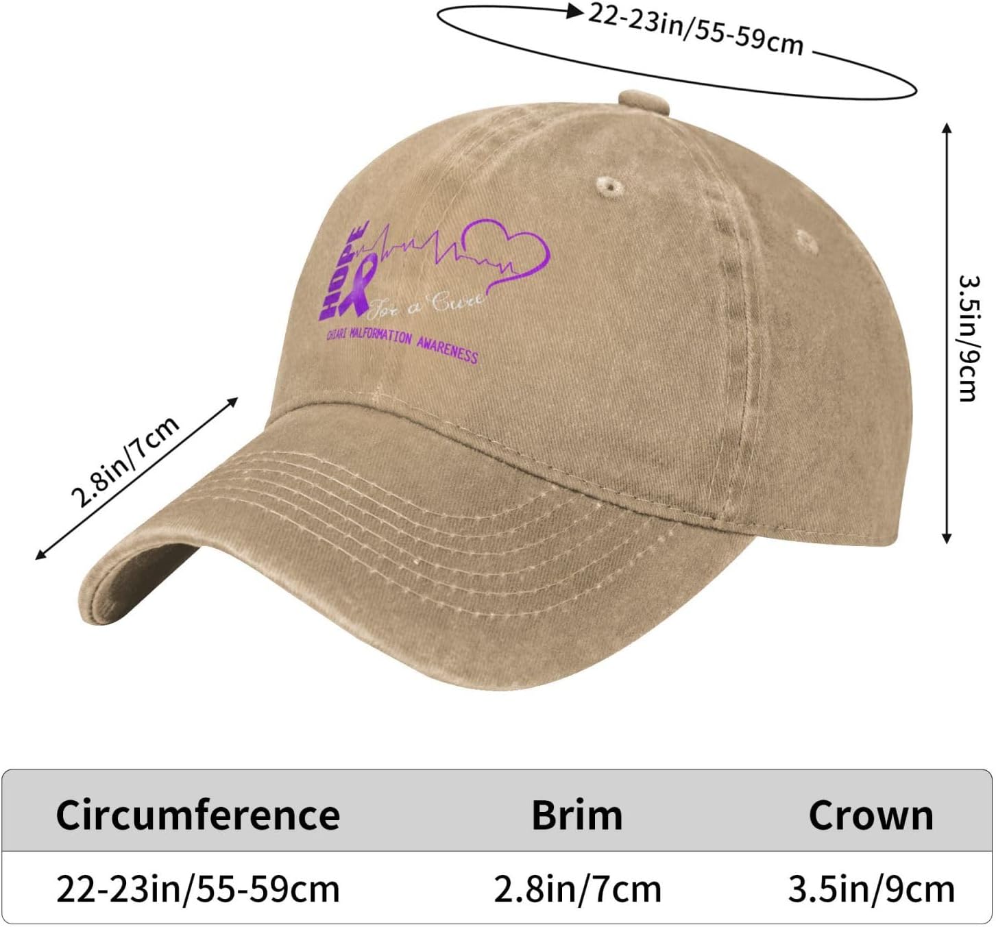 RTATBY Chiari Awareness Baseball Hats